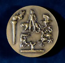 Medal commemorating Jean Baptiste de Monet, Chevalier de Lamarck, French biologist, 20th century. Creator: Unknown