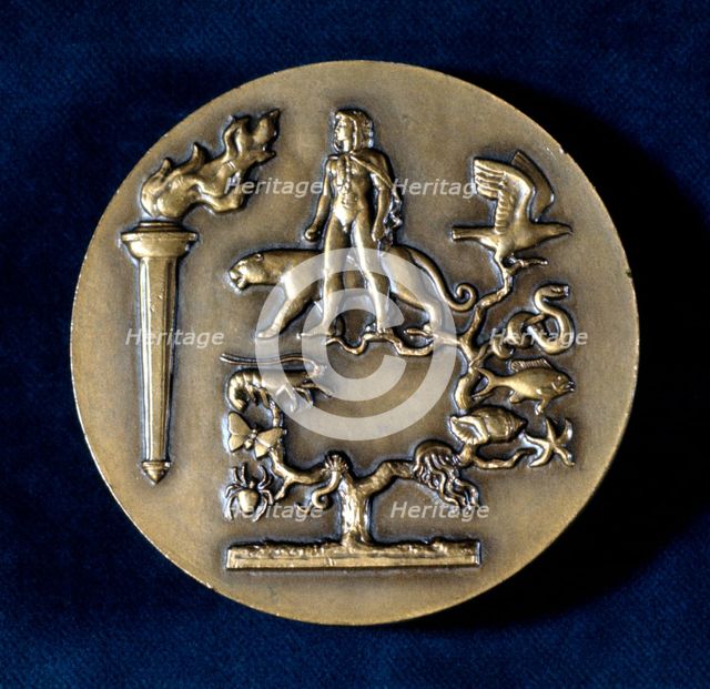 Medal commemorating Jean Baptiste de Monet, Chevalier de Lamarck, French biologist, 20th century. Artist: Unknown