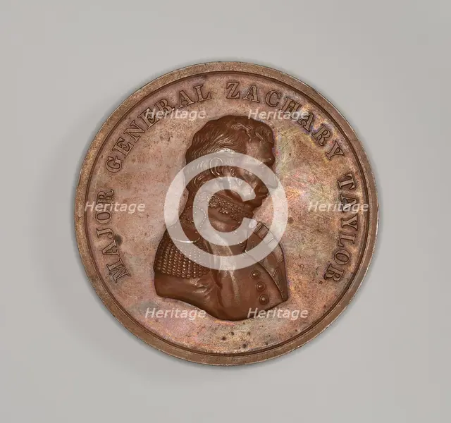 Medal commemorating Major General Zachary Taylor, 1847. Creator: Charles C. Wright.