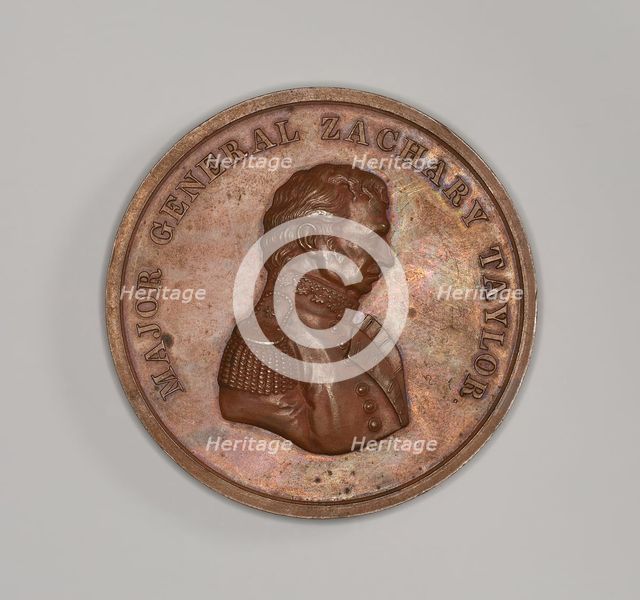 Medal commemorating Major General Zachary Taylor, 1847. Creator: Charles C. Wright.
