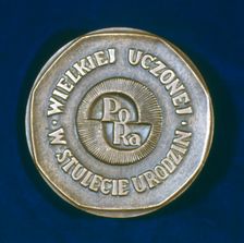Medal commemorating Marie Sklodowska Curie, Polish-born French physicist, 1967