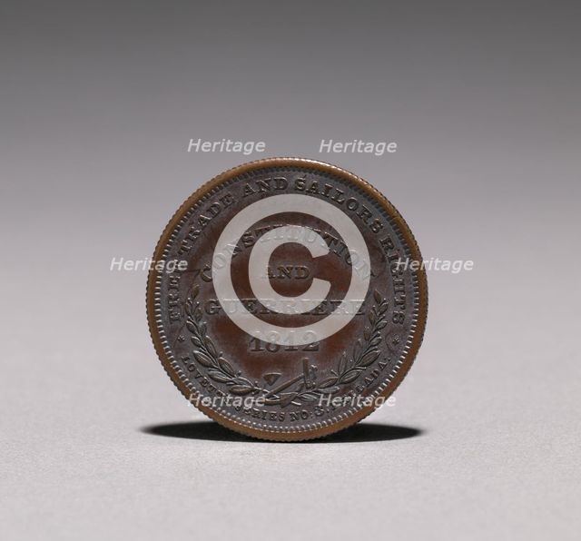 Medal: Constitution and Guerriere, 1812 (reverse), 1812. Creator: Unknown.