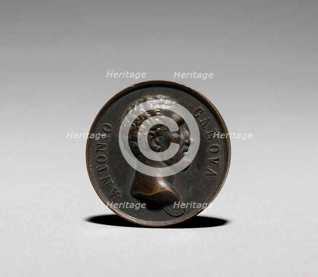 Medal: Antonio Canova (obverse). Creator: Francesco Putinati (Italian, 1775-1848).