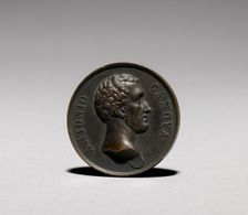 Medal: Antonio Canova (obverse). Creator: Francesco Putinati (Italian, 1775-1848)