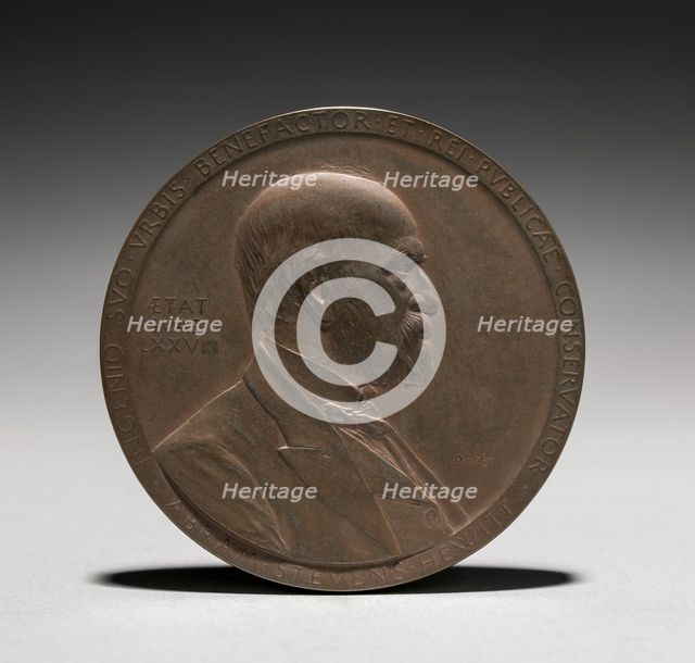 Medal: Abram Stevens Hewitt , 1875-1925. Creator: Louis-Oscar Roty (French, 1846-1911).