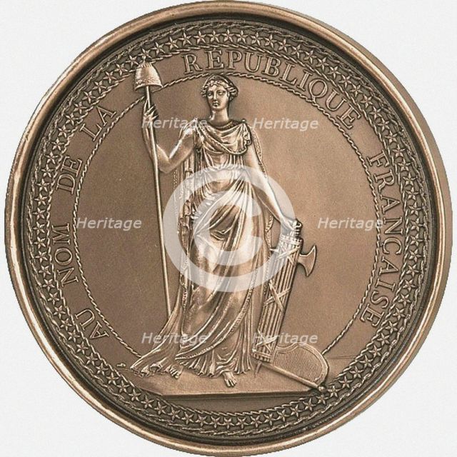 Medal after the Seal of the First French Republic, 1792. Creator: Historic Object.