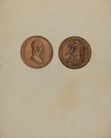 Medal (Bronze), c. 1936. Creators: Vincent Murphy, Florence Stevenson