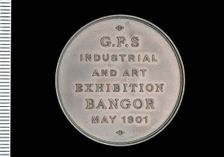 Medal; GFS Industrial & Art Exhib, Bangor, 1901. Creator: Unknown