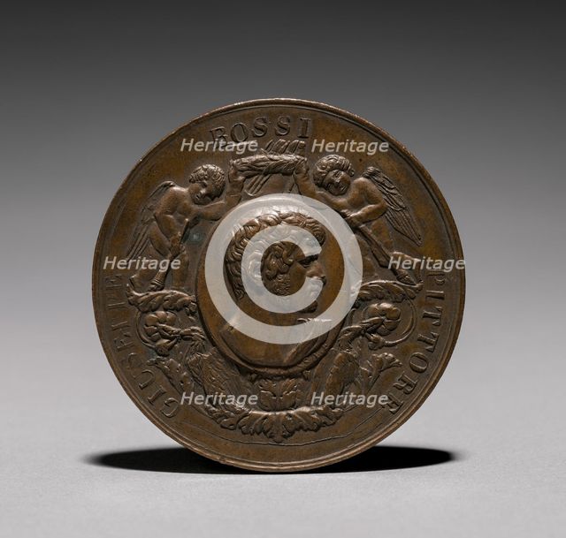 Medal: Guiseppe Rossi Pittore (obverse). Creator: Luigi Cossa (Italian, 1789-1867).