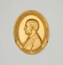 Medal Depicting George William Curtis, 1892/1908. Creator: Victor David Brenner