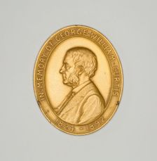 Medal Depicting George William Curtis, 1892/1908. Creator: Victor David Brenner