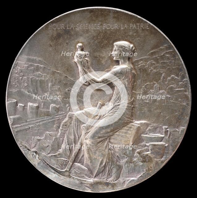 Medal for the Fiftieth Anniversary of the École française d'Athènes [obverse], 1898. Creator: Louis Oscar Roty.