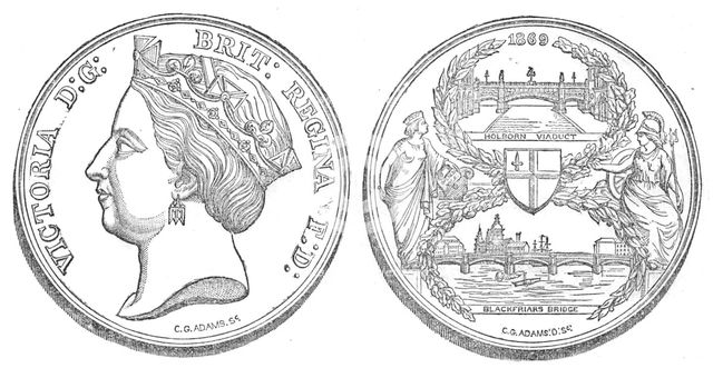 Medal for the opening of Blackfriars New Bridge, 1871. Creator: Unknown.