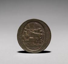 Medal: Five Sols issued by Monneron Brothers, Paris, 1792. Creator: Jules Dupré (French, 1811-1889)