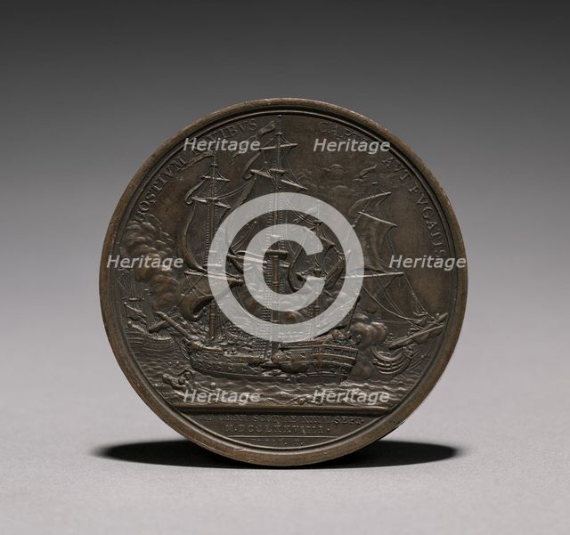 Medal: John Paul Jones (reverse). Creator: Jules Dupré (French, 1811-1889).