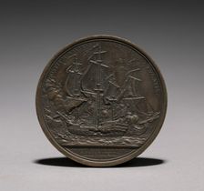 Medal: John Paul Jones (reverse). Creator: Jules Dupré (French, 1811-1889)