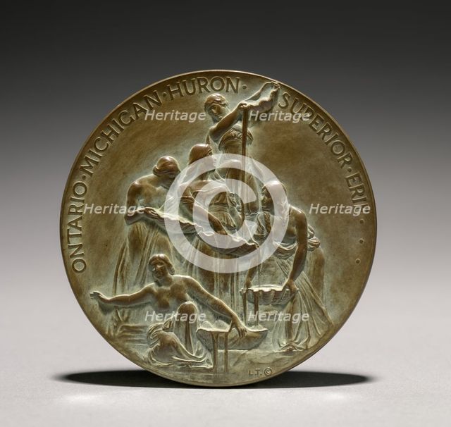 Medal: Ontario Sends Greetings to the Sea (reverse), 1800s-1900s. Creator: Lorado Taft (American, 1860-1936).