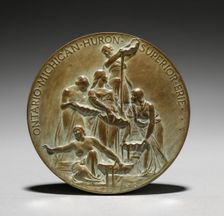 Medal: Ontario Sends Greetings to the Sea (reverse), 1800s-1900s. Creator: Lorado Taft (American, 1860-1936)