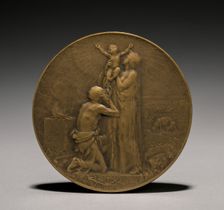 Medal (obverse), 1800s. Creator: Jules Dupré (French, 1811-1889)