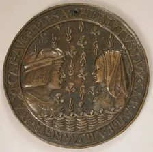 Medal of Duke Philibert II of Savoy (1480-1504) and Margaret of Austria (1480-1530), early 16th cent Creator: Unknown