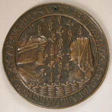 Medal of Duke Philibert II of Savoy (1480-1504) and Margaret of Austria (1480-1530), early 16th cent Creator: Unknown