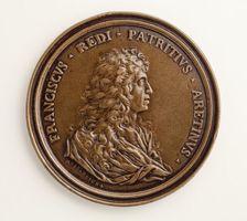 Medal of Francesco Redi: Bacchic Scene (image 1 of 2), 1684. Creator: Massimiliano Soldani