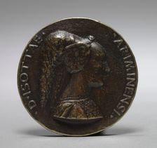 Medal of Isotta degli Atti da Rimini (obverse), 15th century. Creator: Matteo de Pasti (Italian, 1420-1467/68)