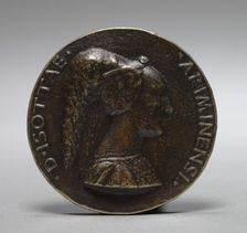 Medal of Isotta degli Atti da Rimini (obverse) and (reverse), 15th century. Creator: Matteo de Pasti (Italian, 1420-1467/68)