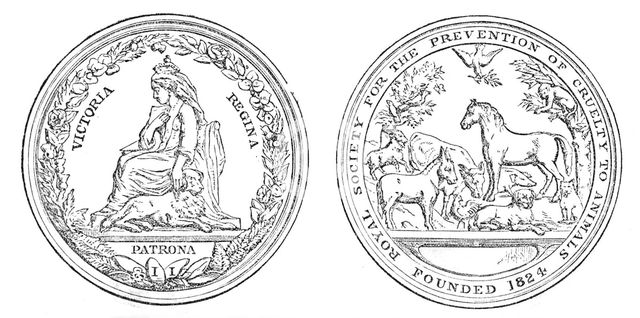 Medal of the Society for the Prevention of Cruelty to Animals, 1880. Creator: Unknown.