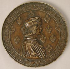 Medal Louis XII, King of France (r. 1498-15155), and Anne of Brittany (1476-1514), French, ca. 1499. Creator: Unknown