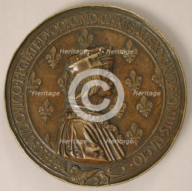 Medal Louis XII, King of France (r. 1498-15155), and Anne of Brittany (1476-1514), French, ca. 1499. Creator: Unknown.