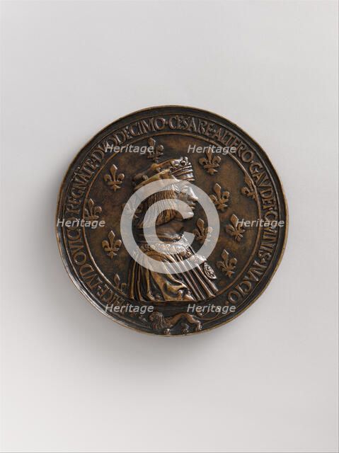 Medal Louis XII, King of France (r. 1498-15155), and Anne of Brittany (1476-1514), French, ca. 1499. Creator: Unknown.