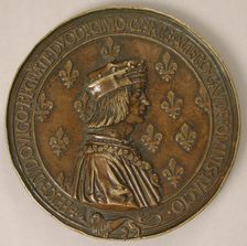 Medal Louis XII, King of France (r. 1498-15155), and Anne of Brittany (1476-1514), French, ca. 1499. Creator: Unknown