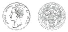 Medal struck to commemorate the Prince of Wales's visit to Canada and the inauguration..., 1860. Creator: Unknown