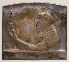 Medal portraying Delacour, 1899. Creator: Victor David Brenner