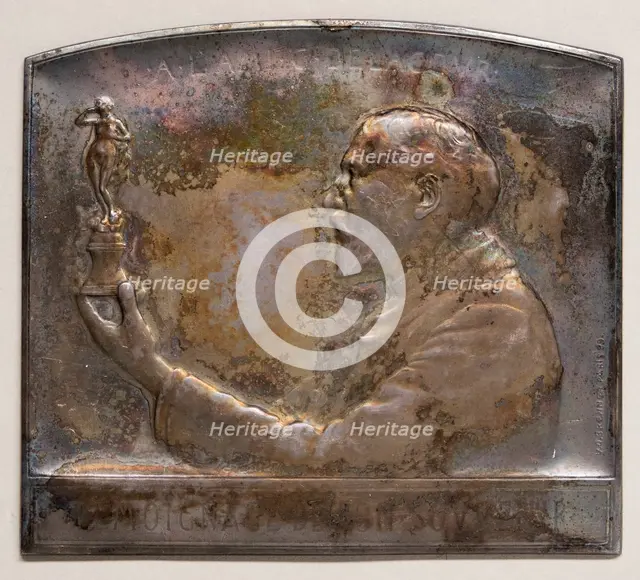 Medal portraying Delacour, 1899. Creator: Victor David Brenner.