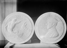 Medal Presented By President To Captain A. Rostron, Rescuer of Survivors of Titanic 1912. Creator: Harris & Ewing