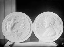 Medal Presented By President To Captain A. Rostron, Rescuer of Survivors of Titanic 1912. Creator: Harris & Ewing