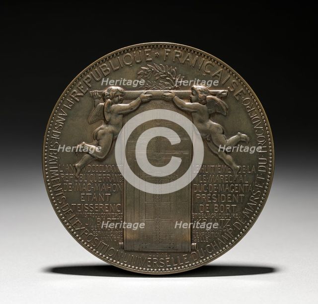 Medal (reverse), 1878. Creator: Eugène André Oudiné (French, 1810-1887).