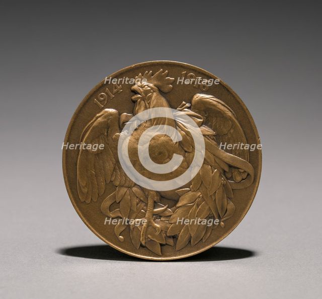Medal (reverse), 1914-1916. Creator: Auguste Dujardin (French, 1847-1918).