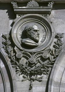 Medallion of Fray Luis de Leon (1527-1591), National Library, Madrid, Spain, 2001. Creator: LTL