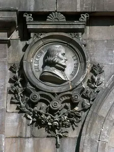 Medallion of Pedro Calderon de la Barca (1600-1681), National Library, Madrid, Spain, 2001. Creator: LTL