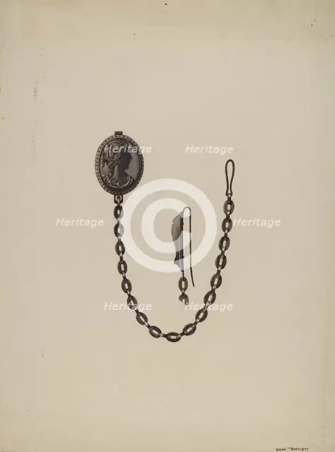 Medallion and Chain, c. 1936. Creator: Dana Bartlett.