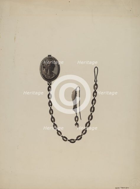 Medallion and Chain, c. 1936. Creator: Dana Bartlett.