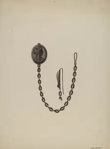 Medallion and Chain, c. 1936. Creator: Dana Bartlett