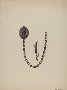 Medallion and Chain, c. 1936. Creator: Dana Bartlett