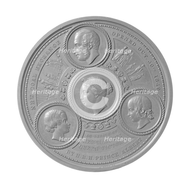 Medallion commemorating the opening of the Coal Exchange, 1849. Creator: Unknown.