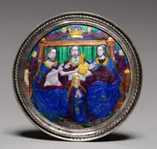 Medallion: Coronation of the Virgin, late 1400s. Creator: Unknown