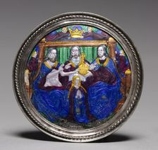 Medallion: Coronation of the Virgin, late 1400s. Creator: Unknown