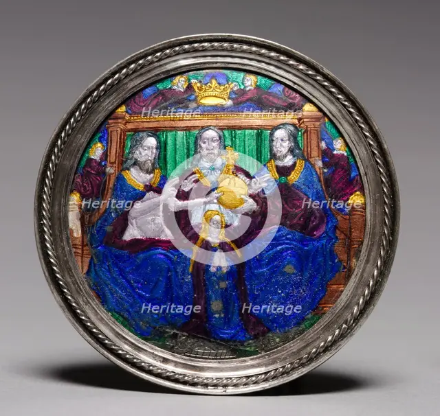Medallion: Coronation of the Virgin, late 1400s. Creator: Unknown.